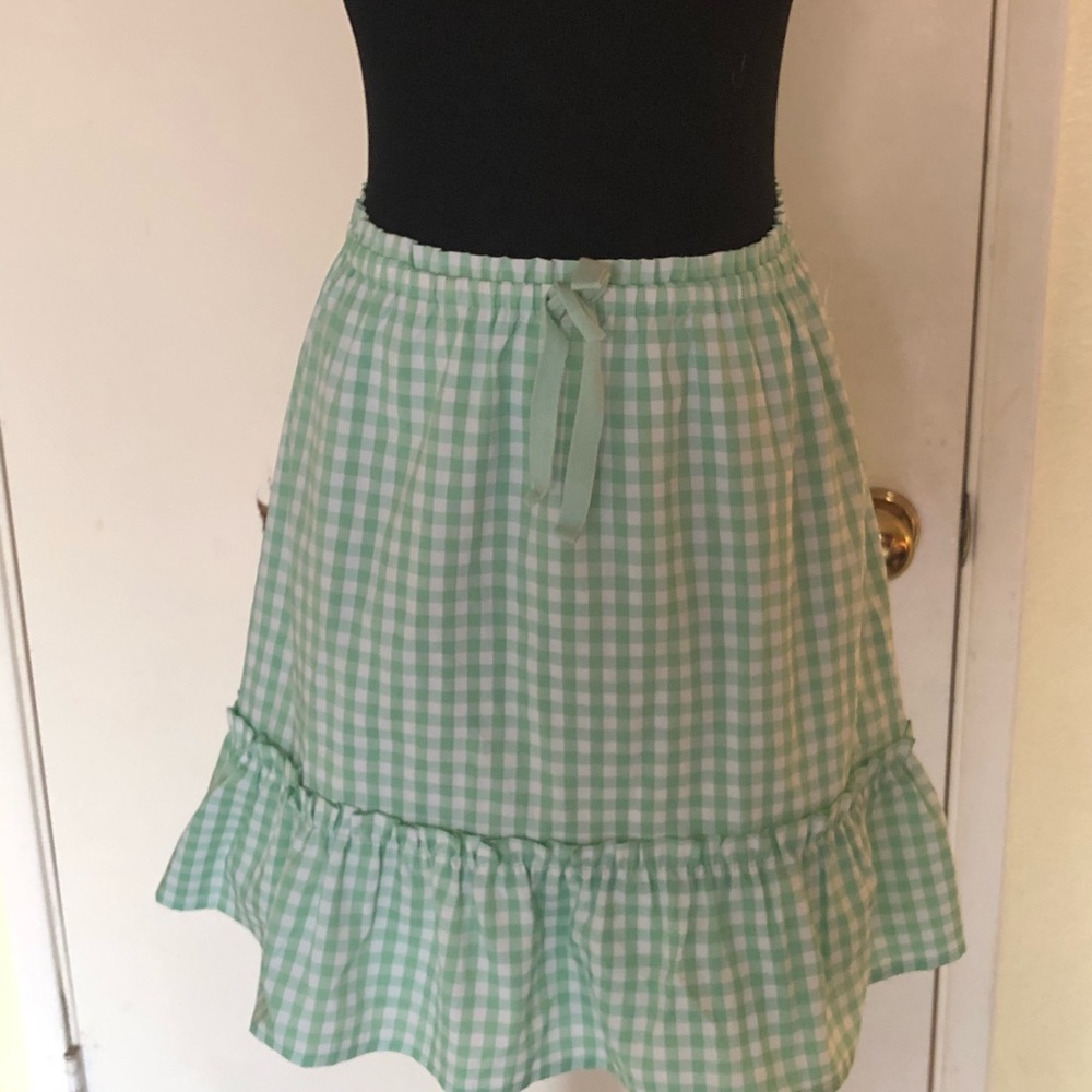 Gingham ruffle skirt